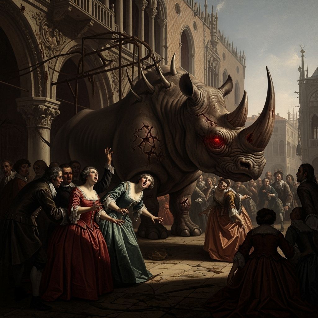 Grimdark Scene in the Style of Pietro Longhi