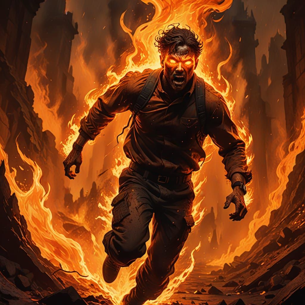 Infernal Runner: A Dark Fantasy Concept Art