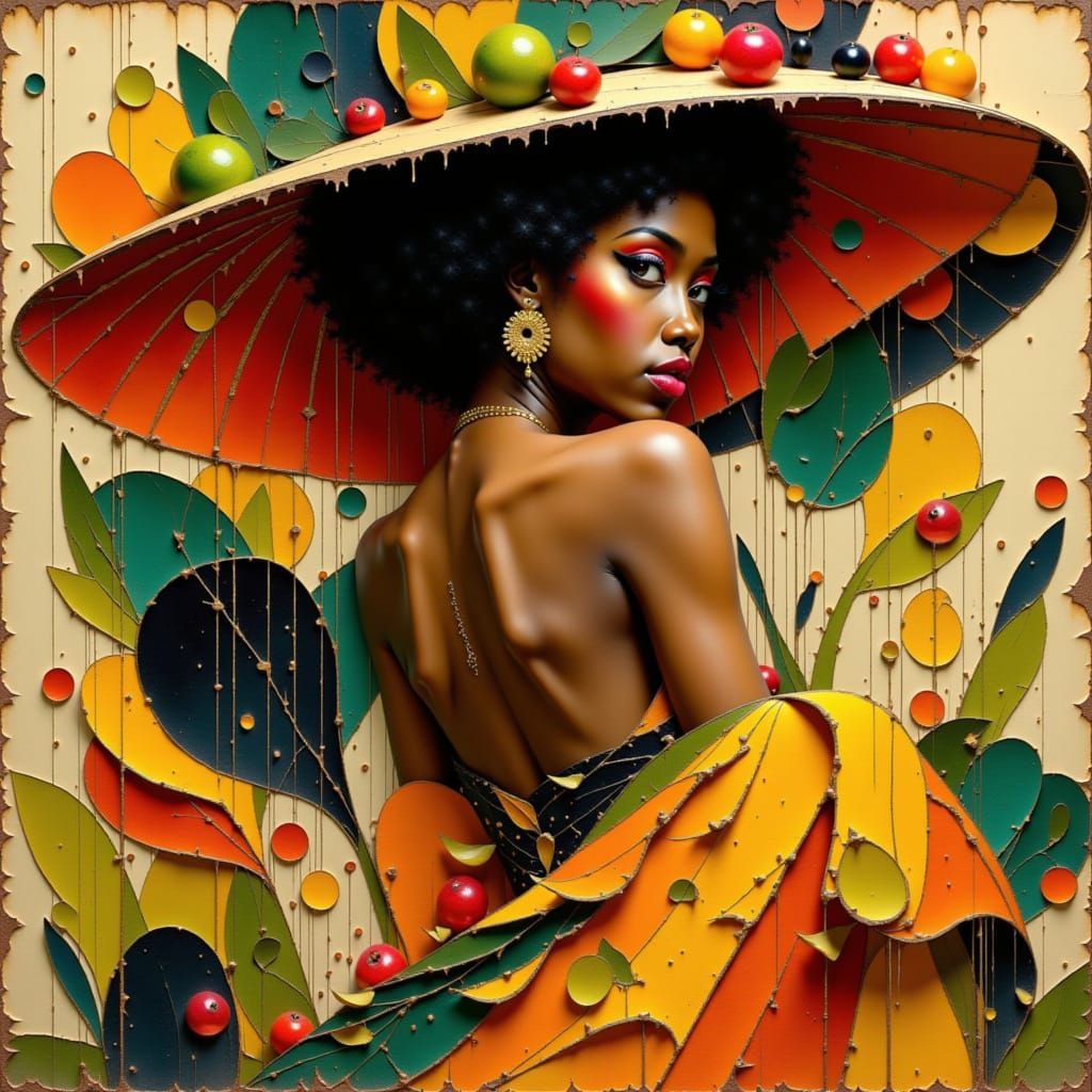 Josephine Baker in Cabaret with Exotic Fruit Hat