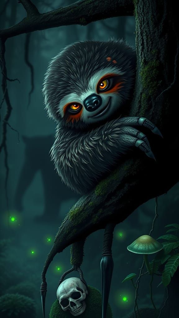 Hyper-Realistic Sloth Teddy Bear of Death