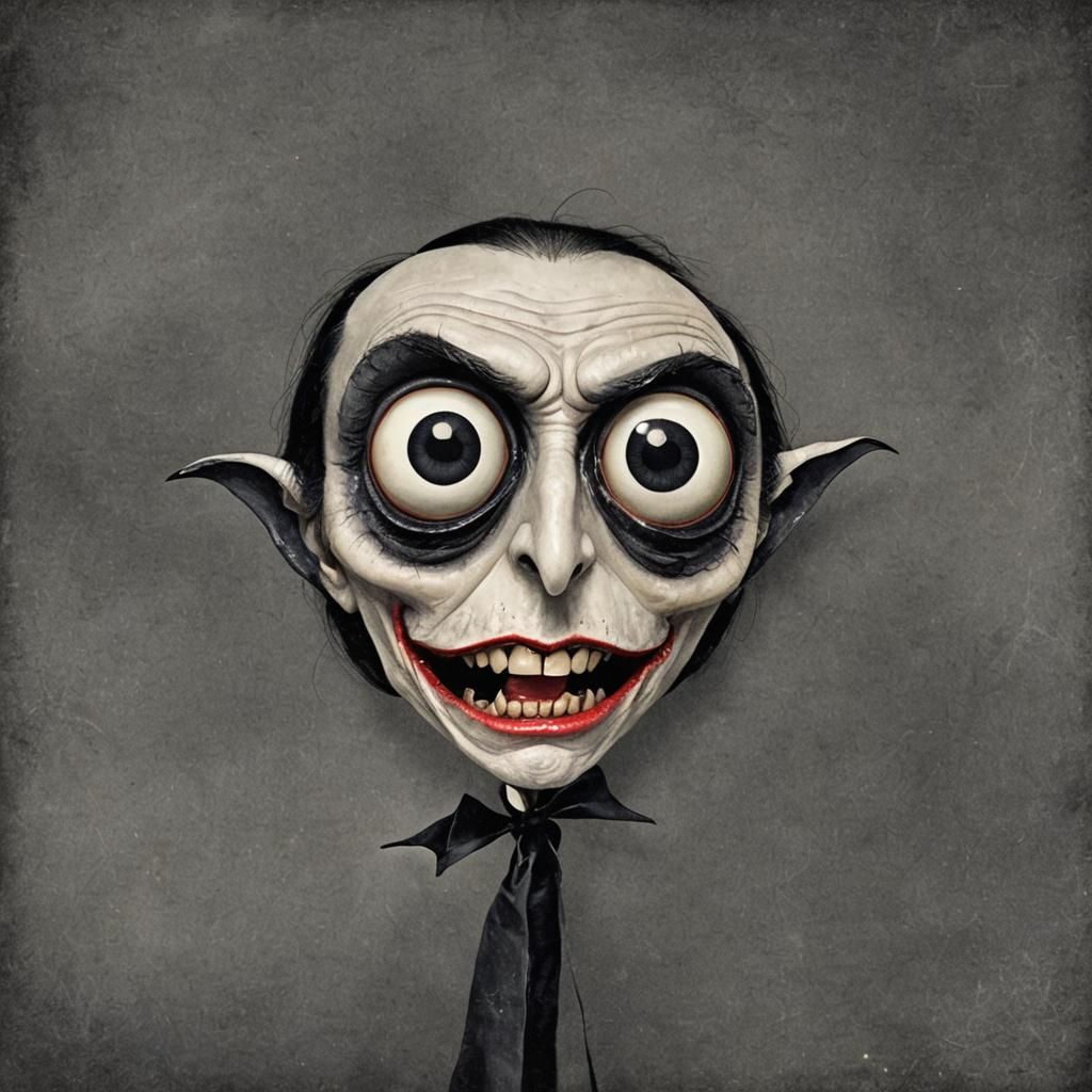 Googly Eyed Vampire Cartoon