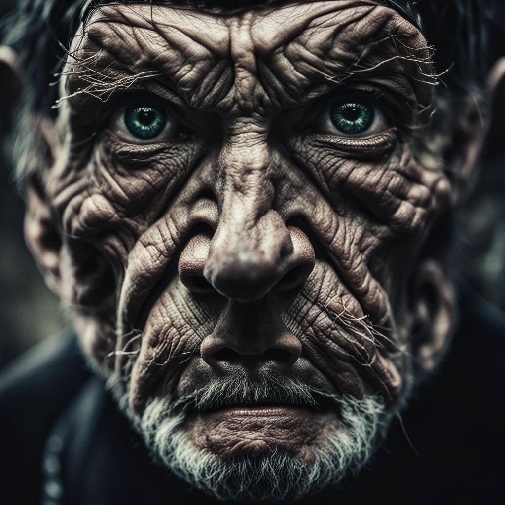 Mutant Troll Portrait in Gallery, Fine Art Photography