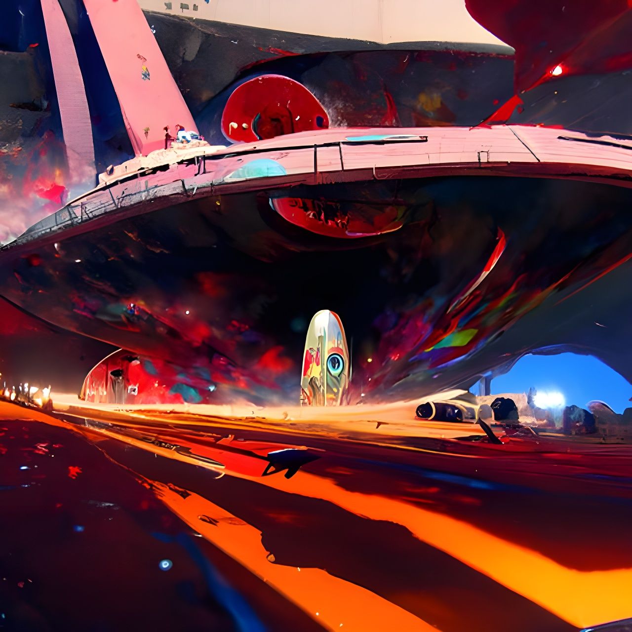 Star Trek Enterprise Rainbow Warp in Pop Art Style