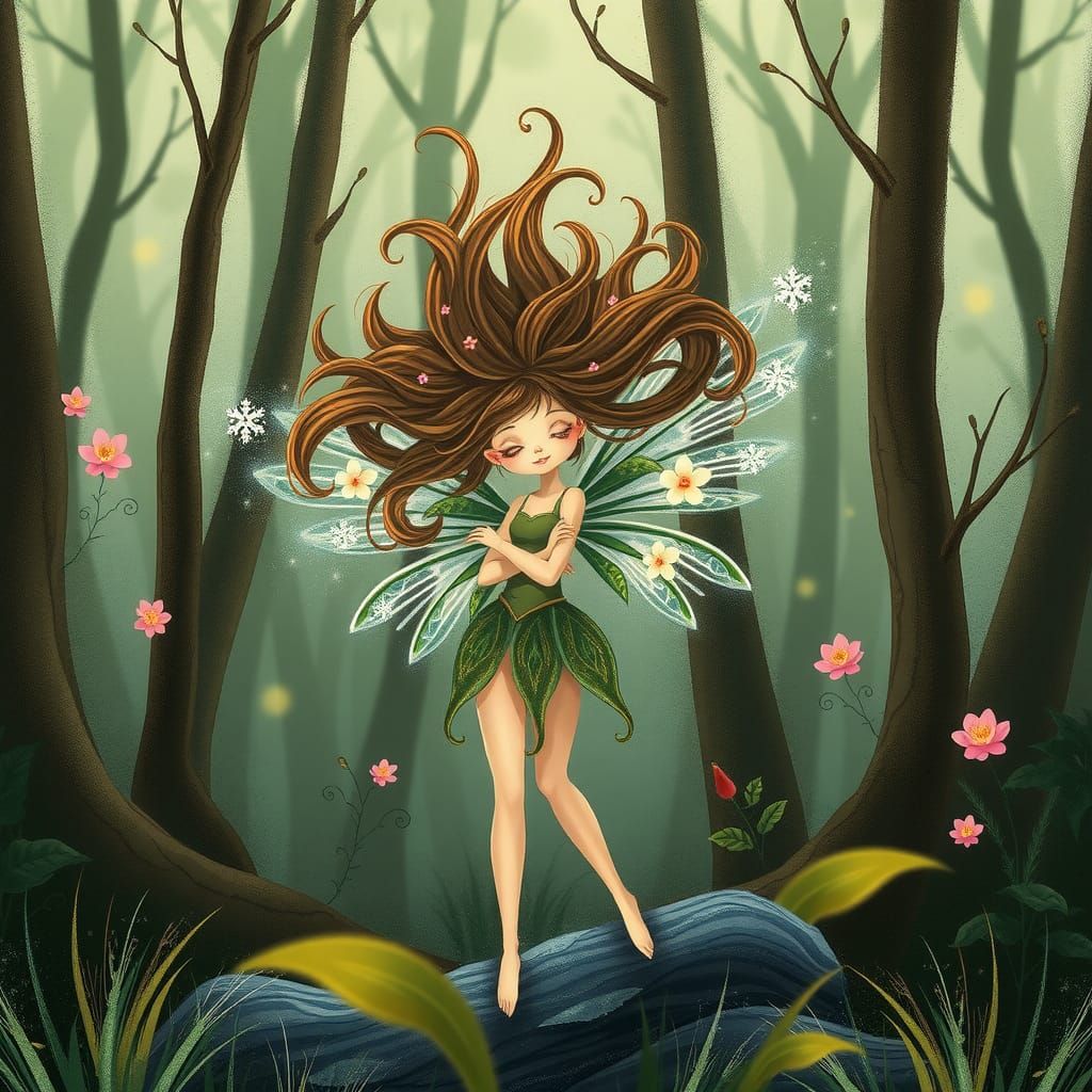 Whimsical Fairy in Enchanted Forest