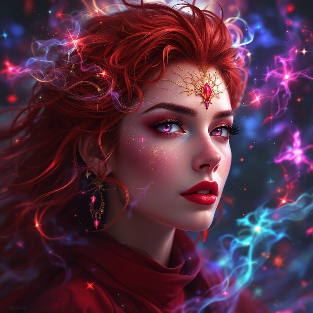 Red Sonja in Mystical Aura