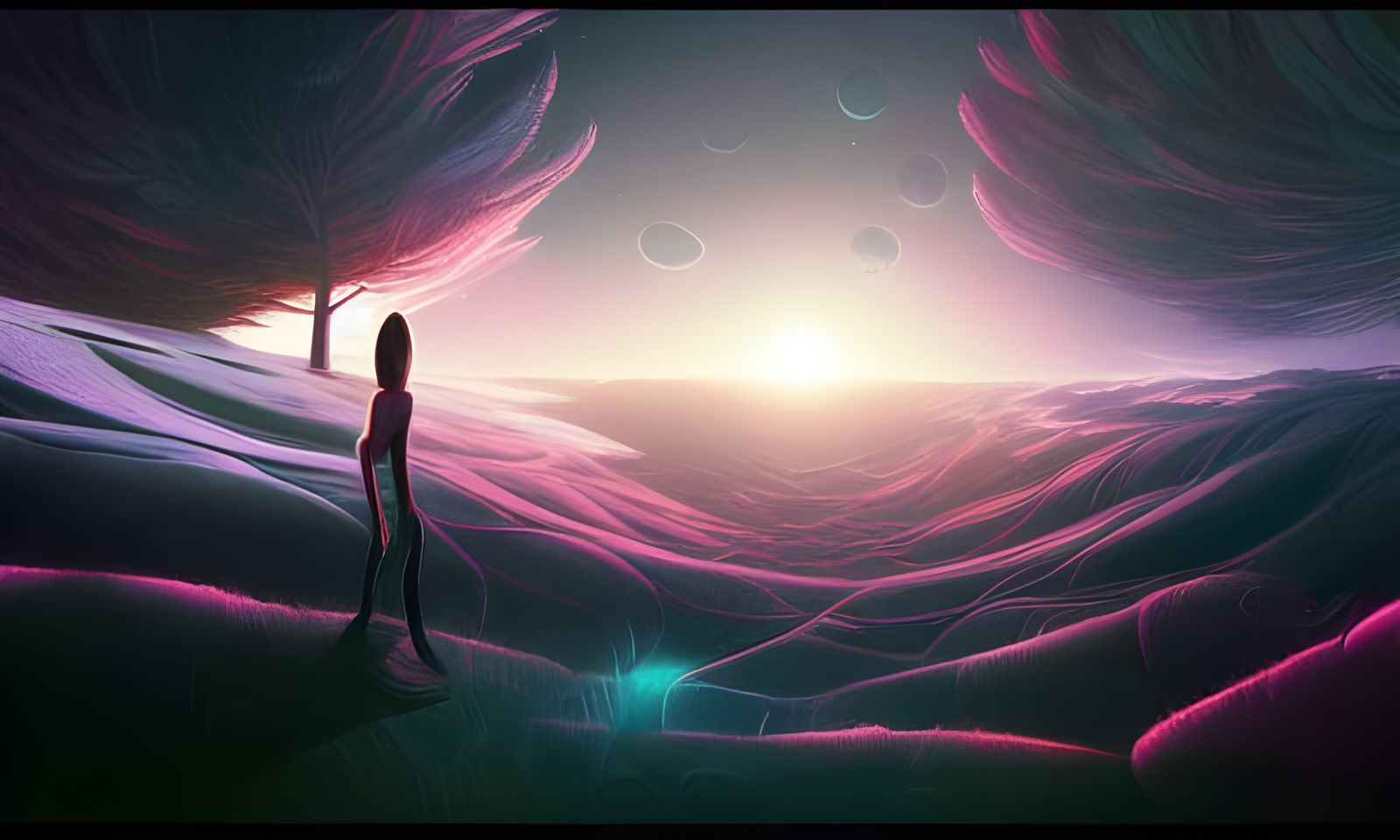 Cosmic Landscape in Unreal Engine Render Style