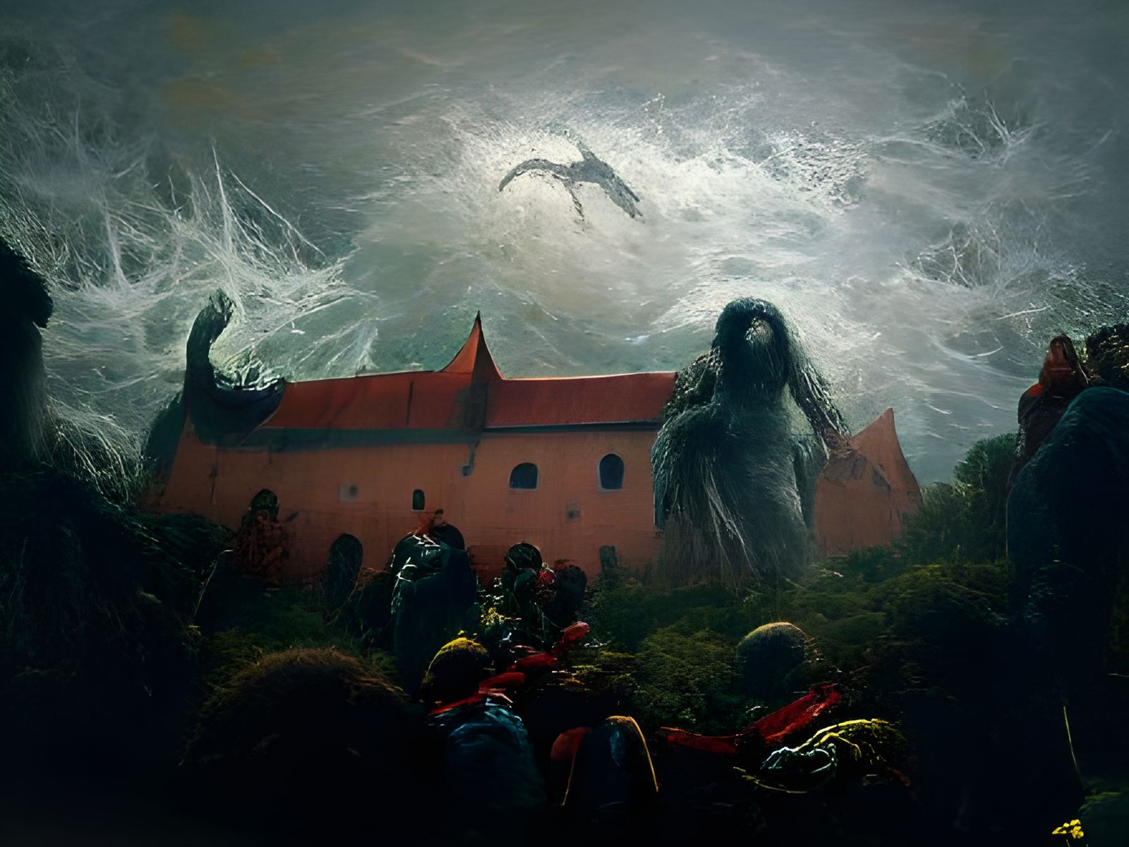 Horror Scene in Style of Doré and Rutkowski