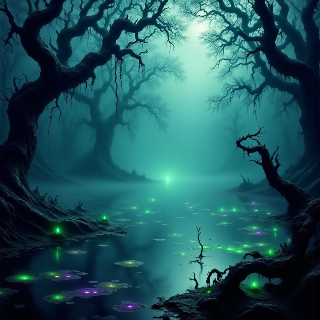 Skeleton Lake Fantasy Concept Art