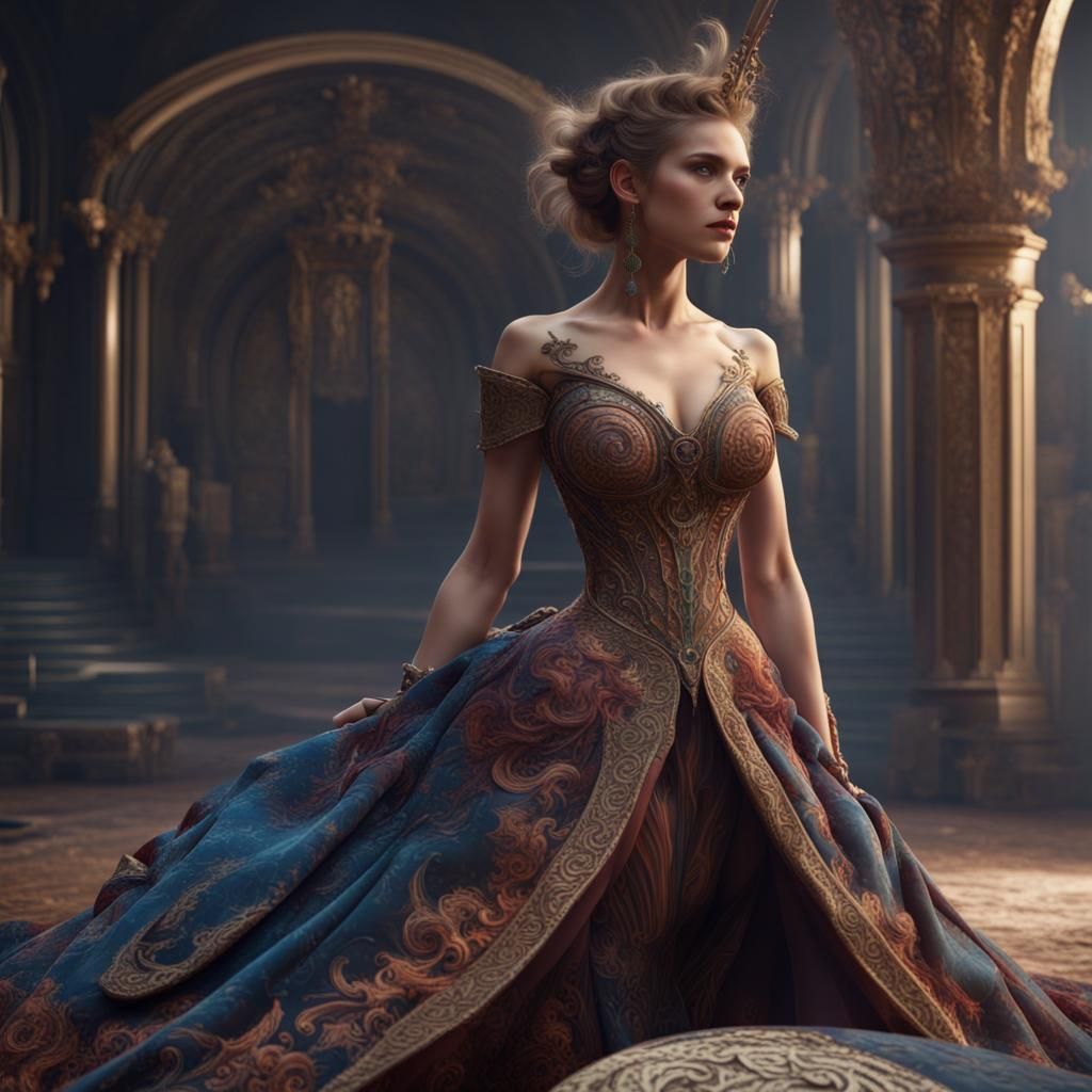 Detailed Matte Painting of a Decorative Belt