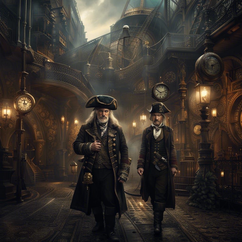 Steampunk Pirate Captain Time Traveler