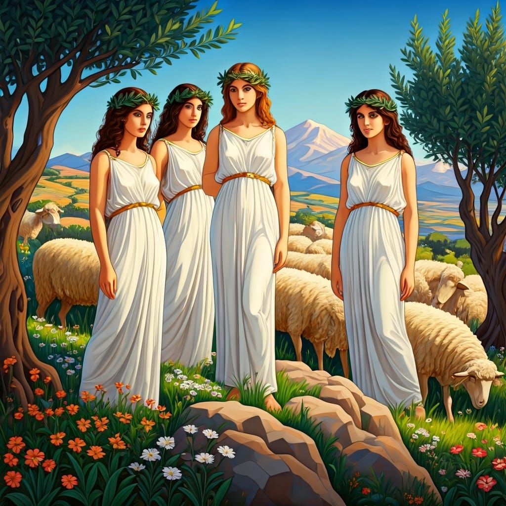 In Greek mythology, Epimelides ( Ἐπιμηλίδες) are nymphs who ...