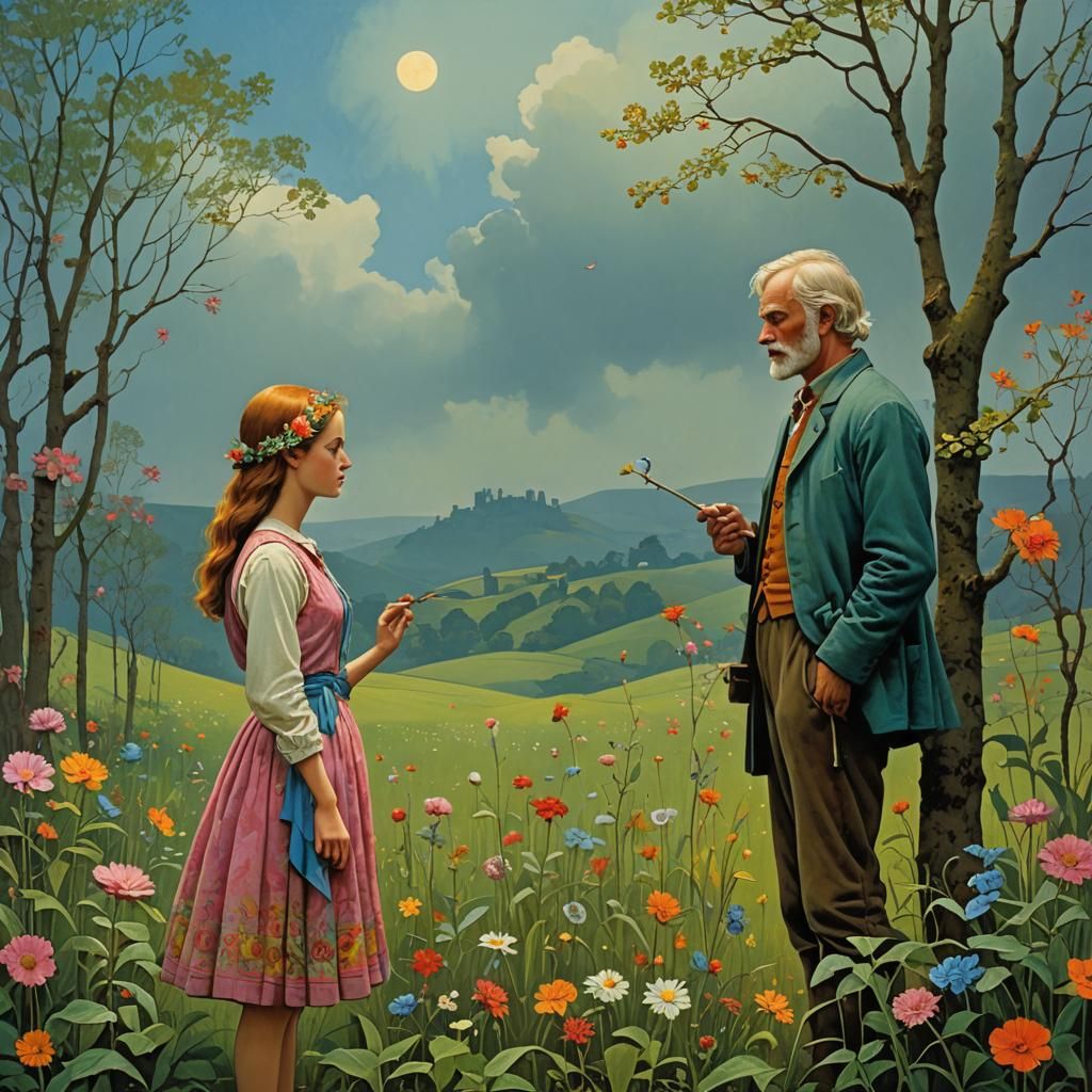 Ethereal Summer Day Inspired by Klee and Whelan