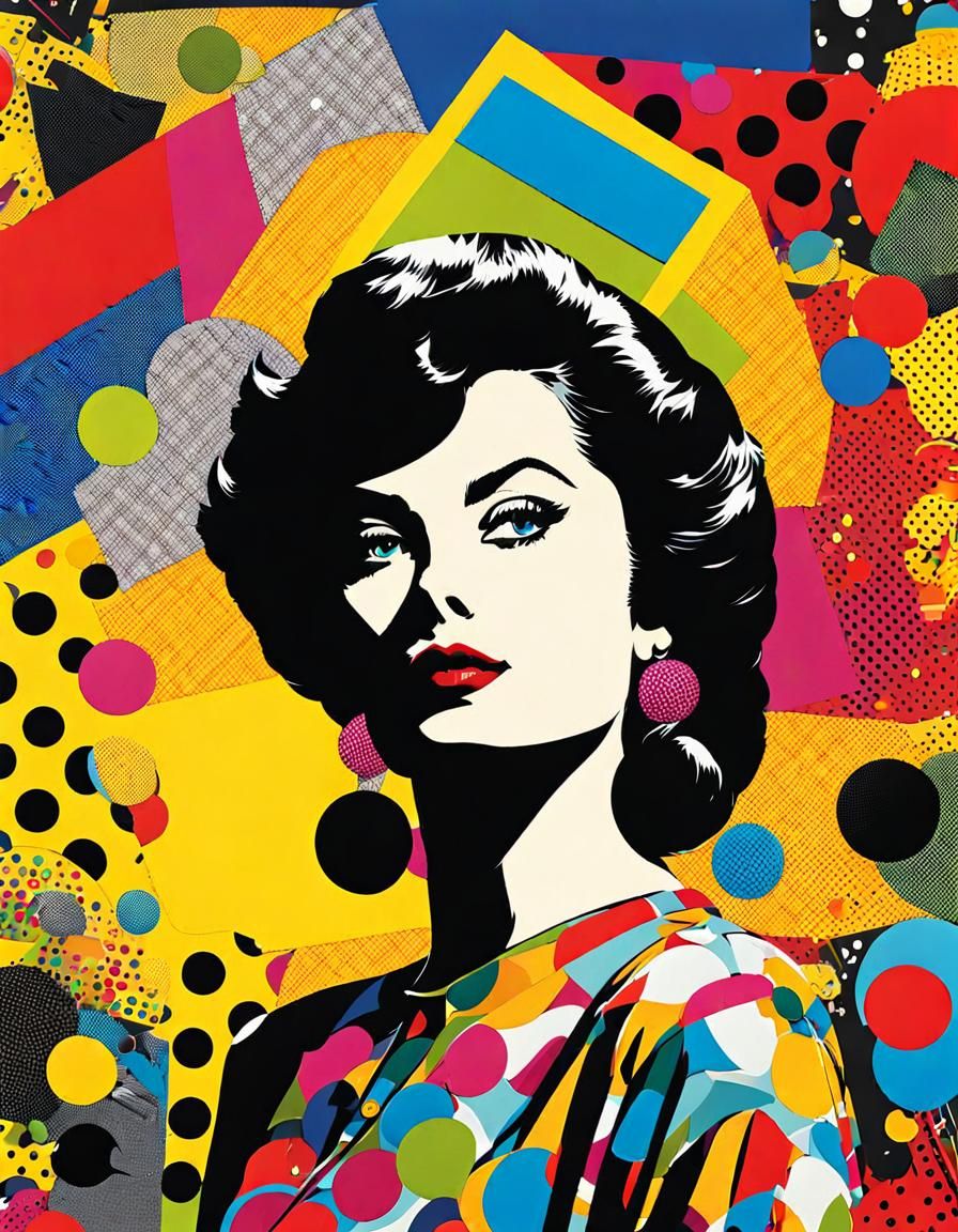 Pop Art Comic Book Portrait in Liechtenstein Style