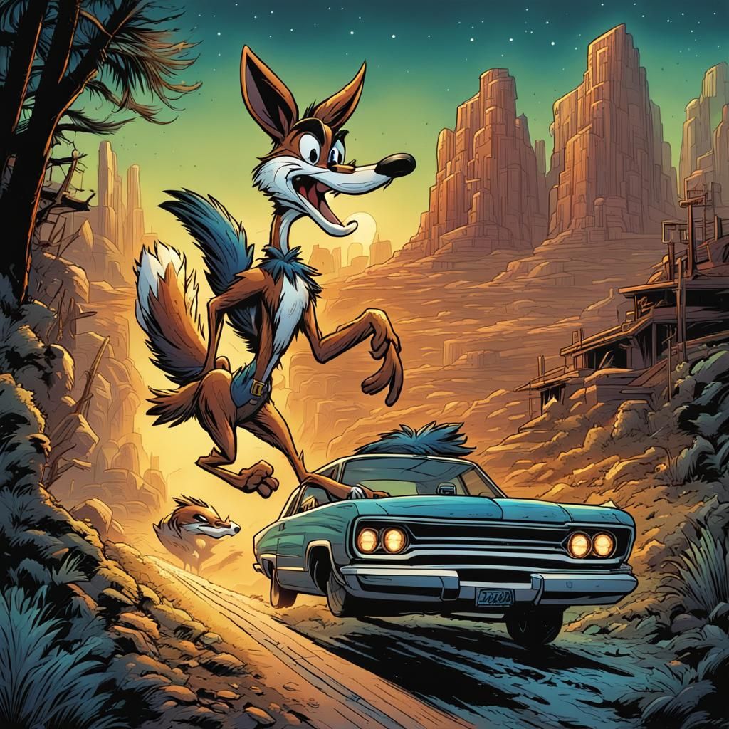 Road Runner vs. Wile E. Coyote: Comic Book Art