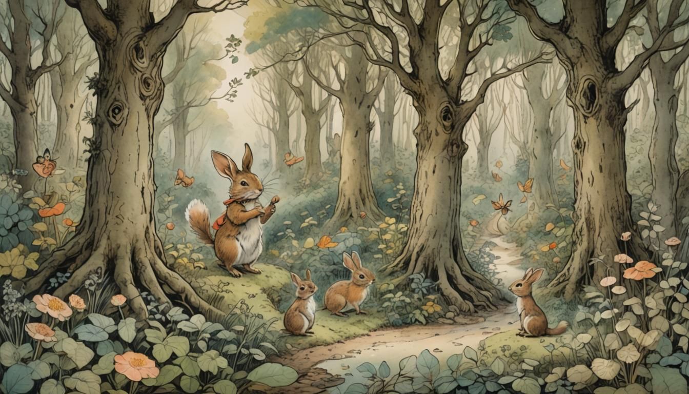 A picture from an old children's book