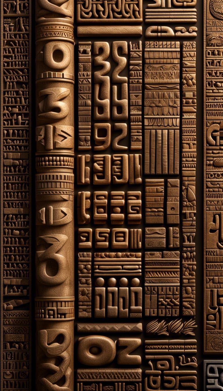 Assyro-Chaldean Babylonian cuneiform numerals