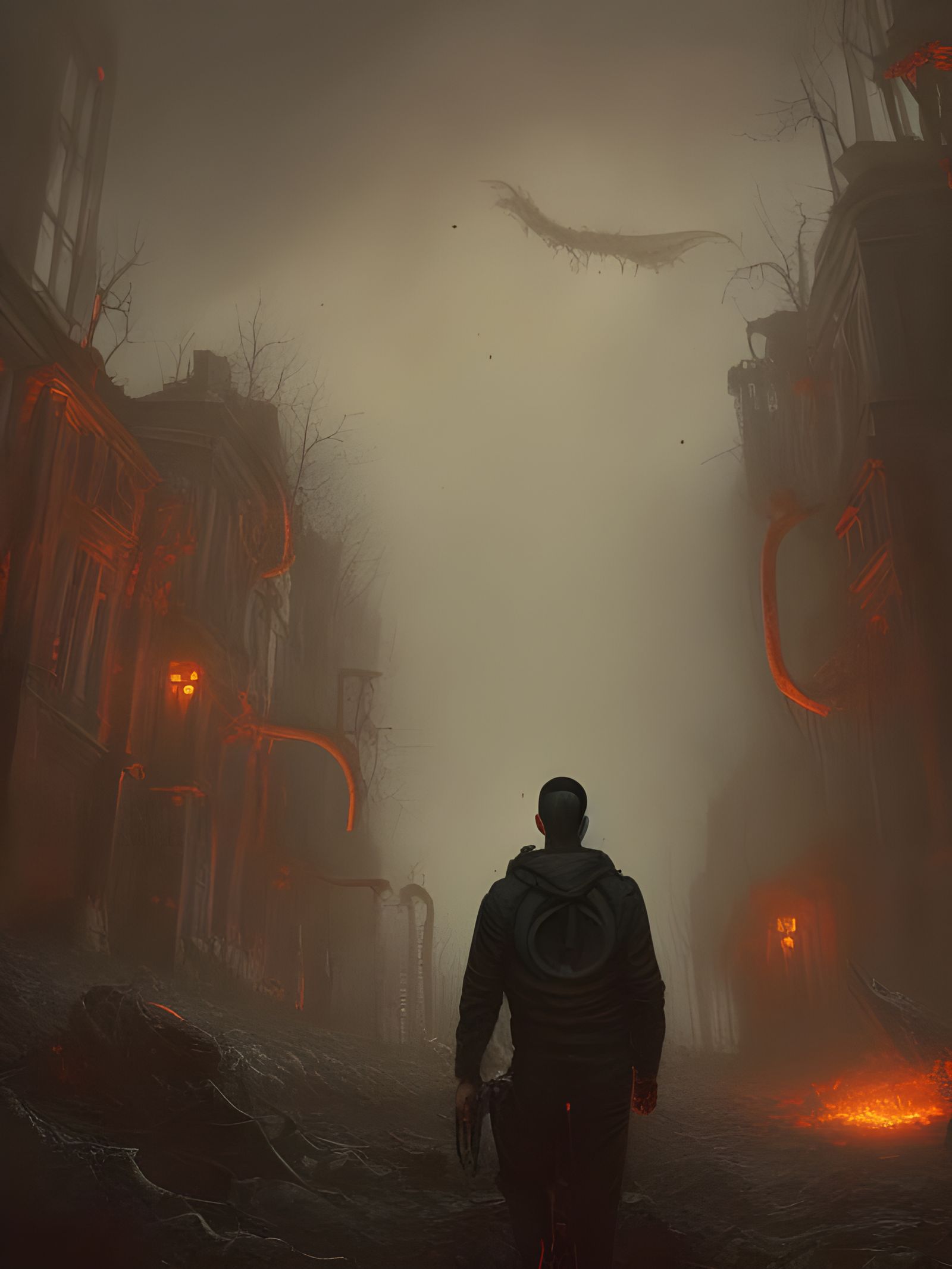 Cthulhu Destroys a Dark Post-Apocalyptic World