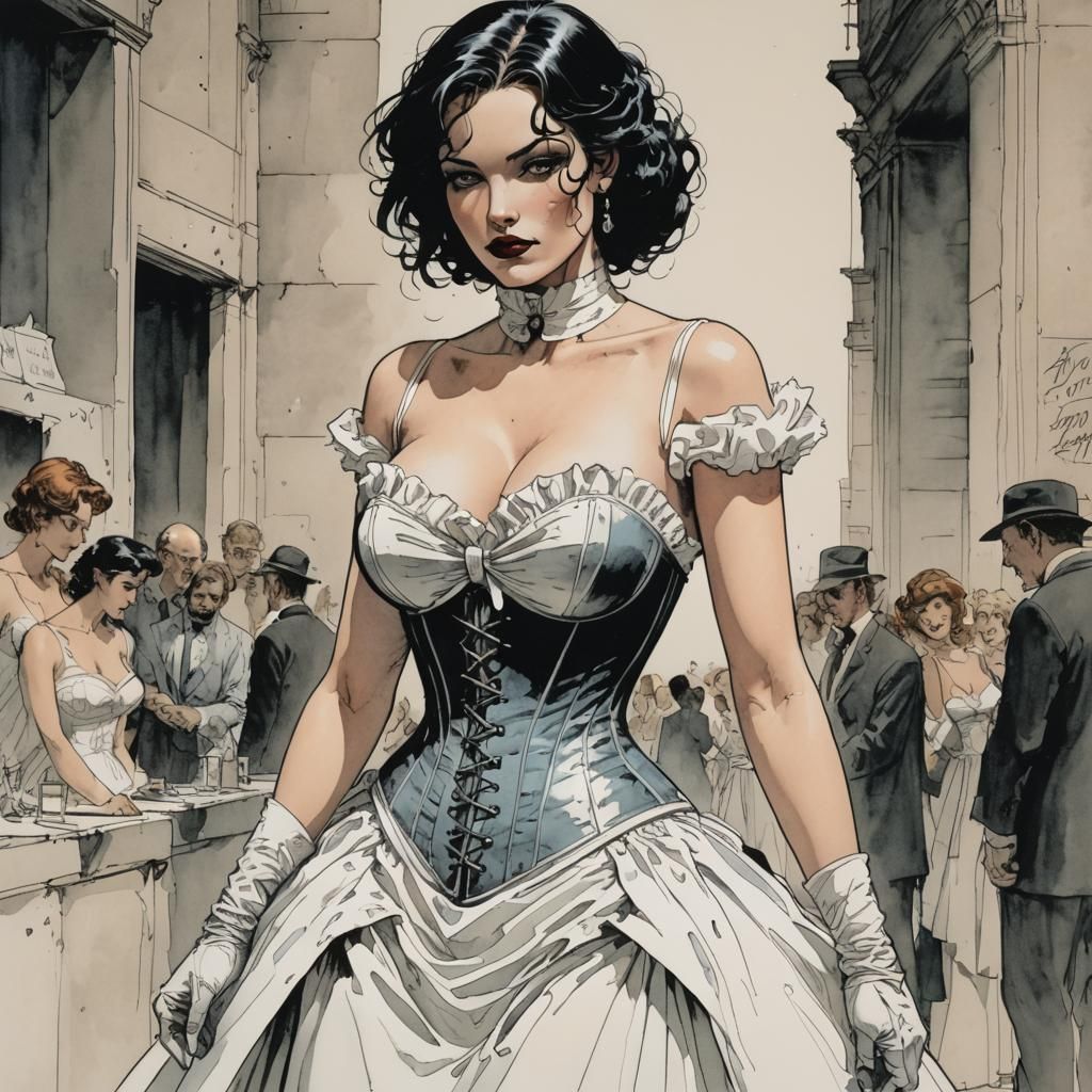 Corset and Dress: Graphic Novel Art