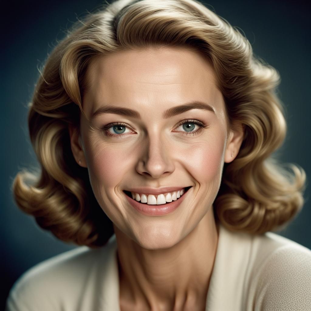 Elegant Portrait of a Smiling Young Woman