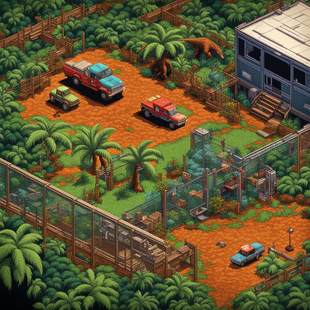Jurassic Park: Retro Game Concept Art