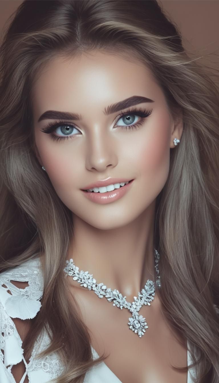 Close-Up of Beauty with Perfect Makeup