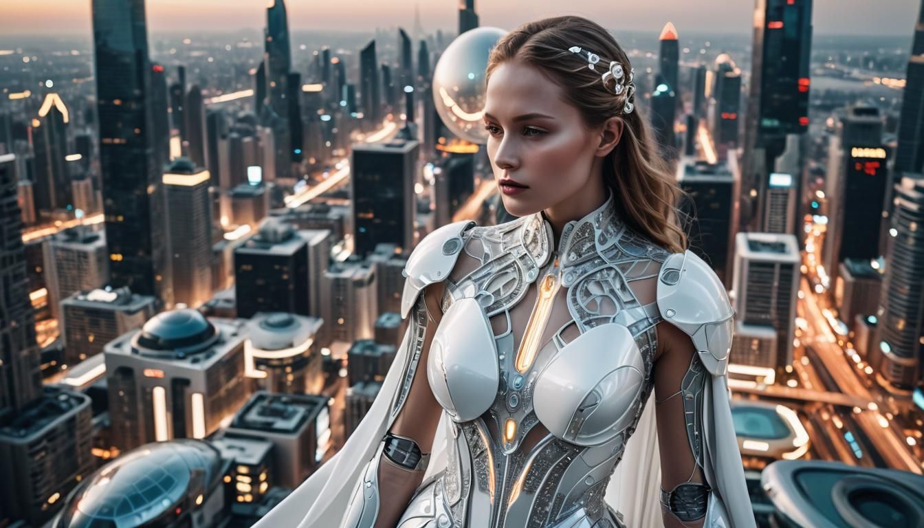 Android Goddess in Elegant Evening Gown