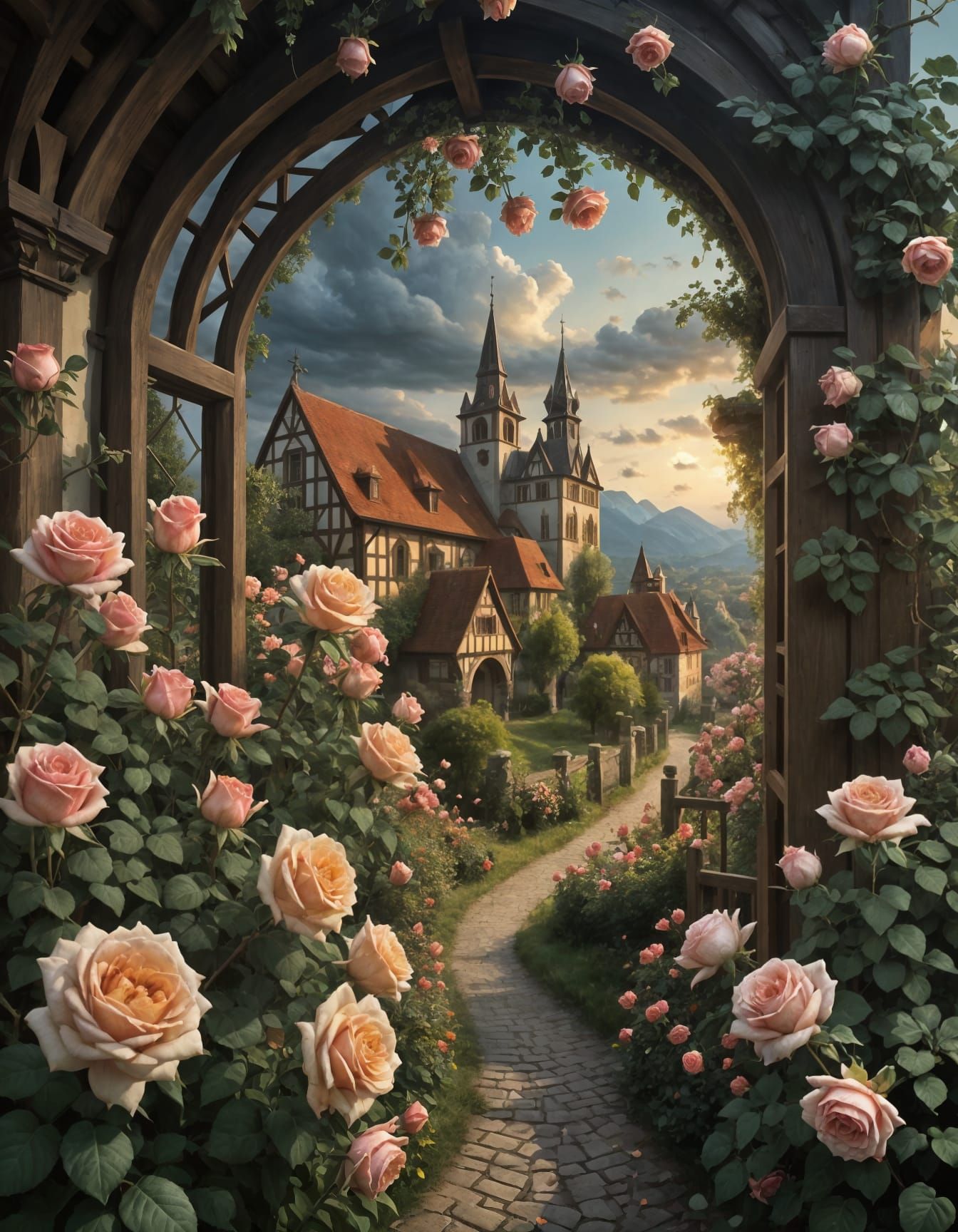 Northern Renaissance Masterpiece: Half-Timbered Church Amids...