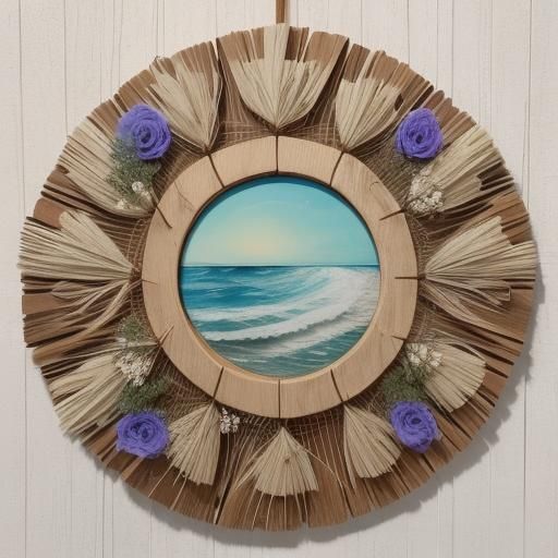 Rustic Wood Slice Wall Decor with Nature Scenes
