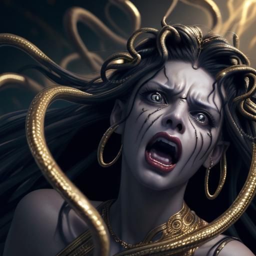 Medusa: Beautiful Rage in Grecian Style