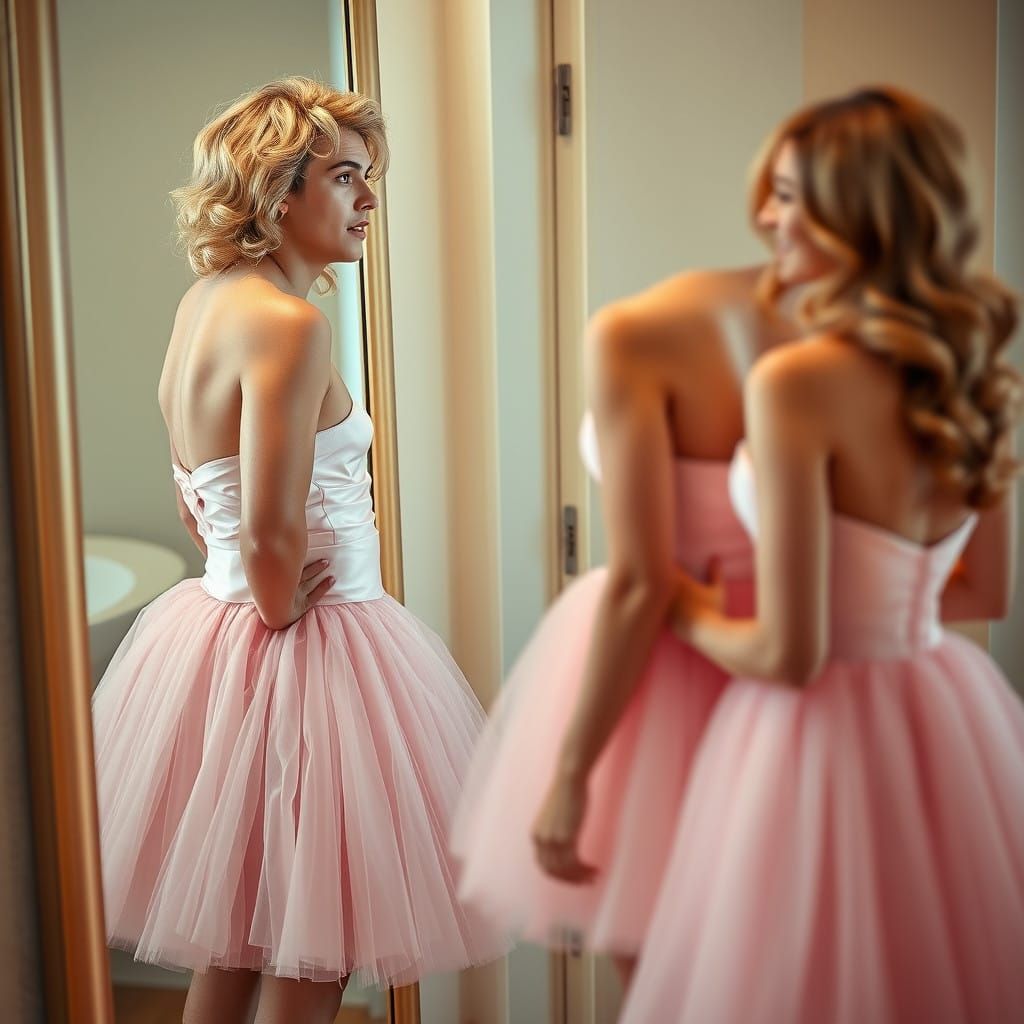 Dapper Young Man Stuns in Pastel Pink Prom Dress