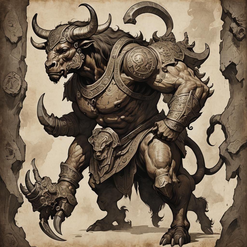 Image of a Mythical Minotaur
