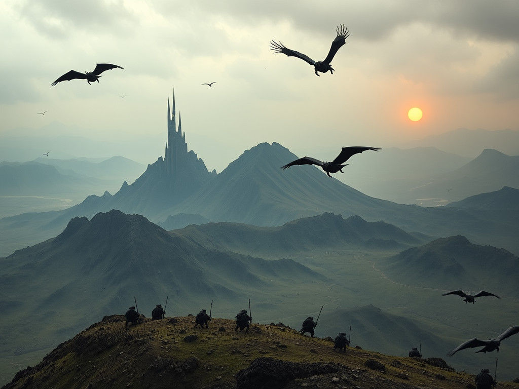 Mordor Skyline: Epic Lord of the Rings Photography