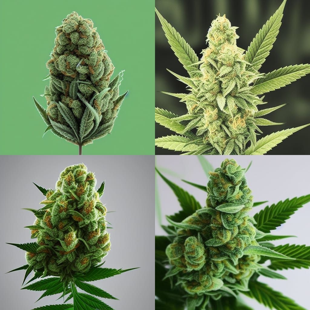 Hyperrealistic Weed Bud Close-up