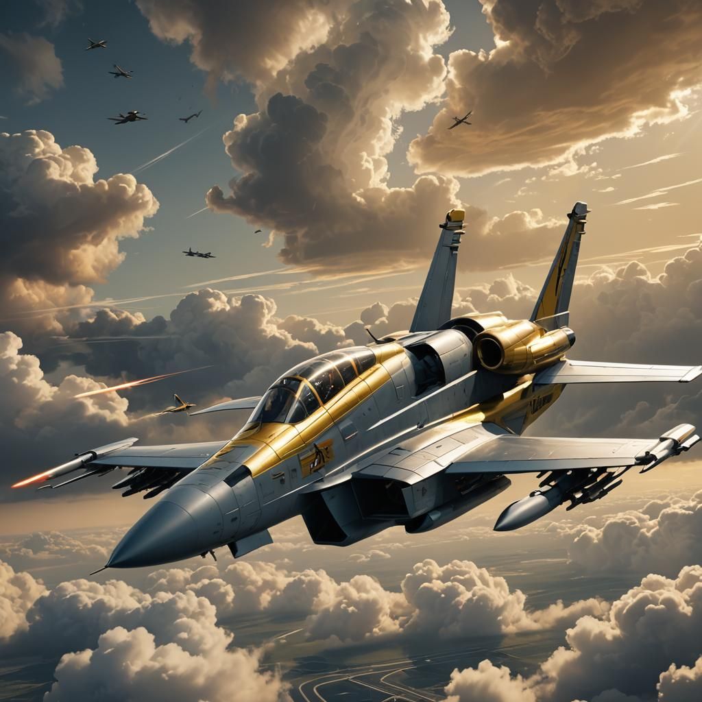 Pope Flies Fighter Jet: Cinematic Digital Art