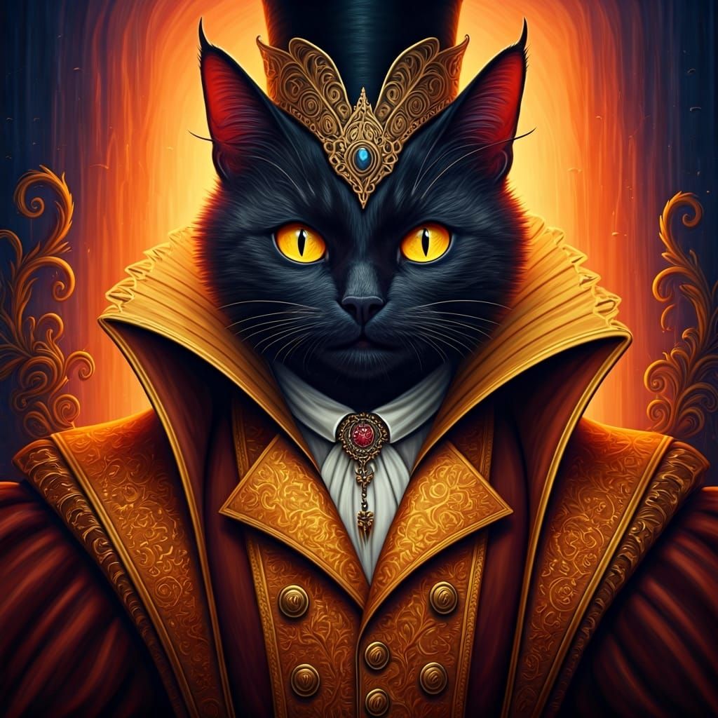 Diabolical Cat Plots Domination in Surreal Style