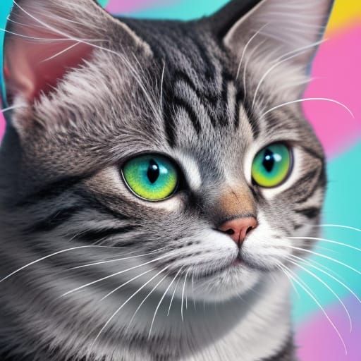 Cartoon Cat Socks: A Playful Digital Illustration