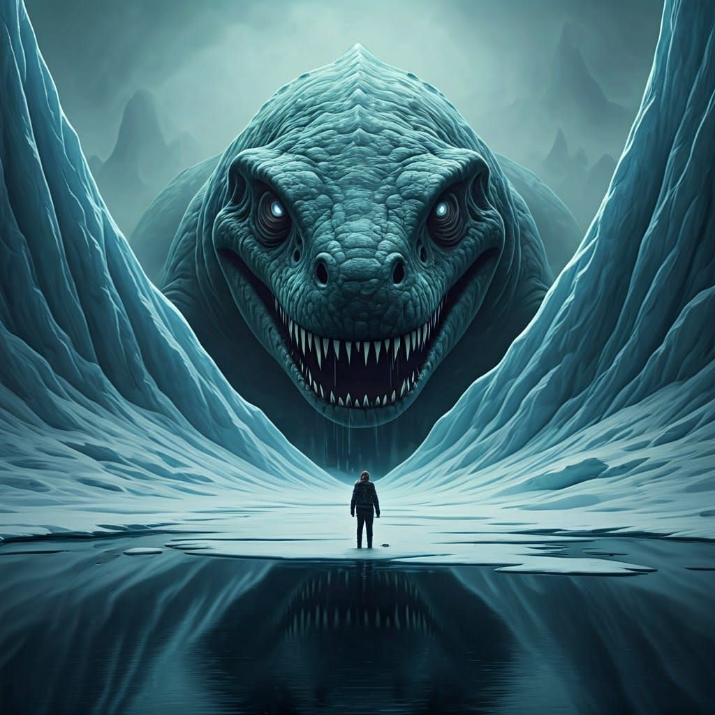 Gargantuan Plesiosaurus Unleashes Terror Behind Melting Ice