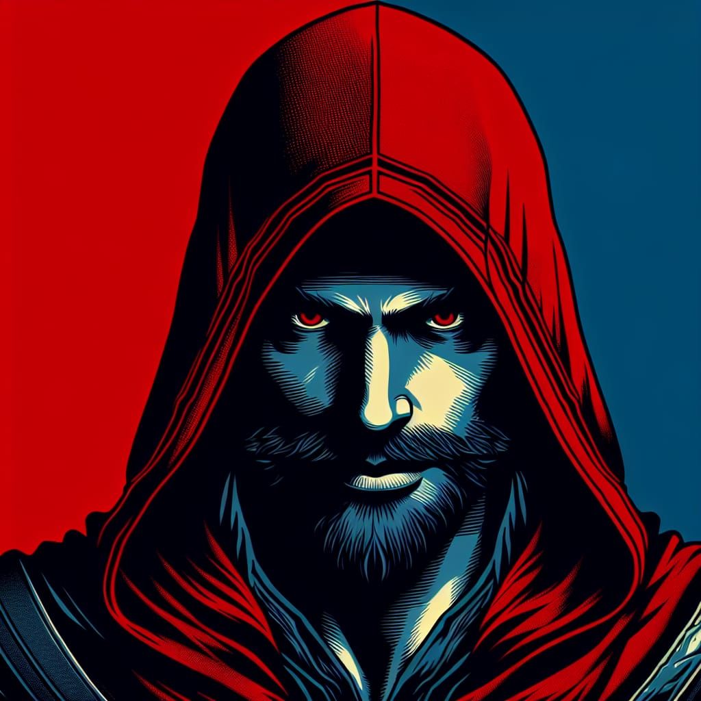 Rotoscope Portrait of a Determined Rogue