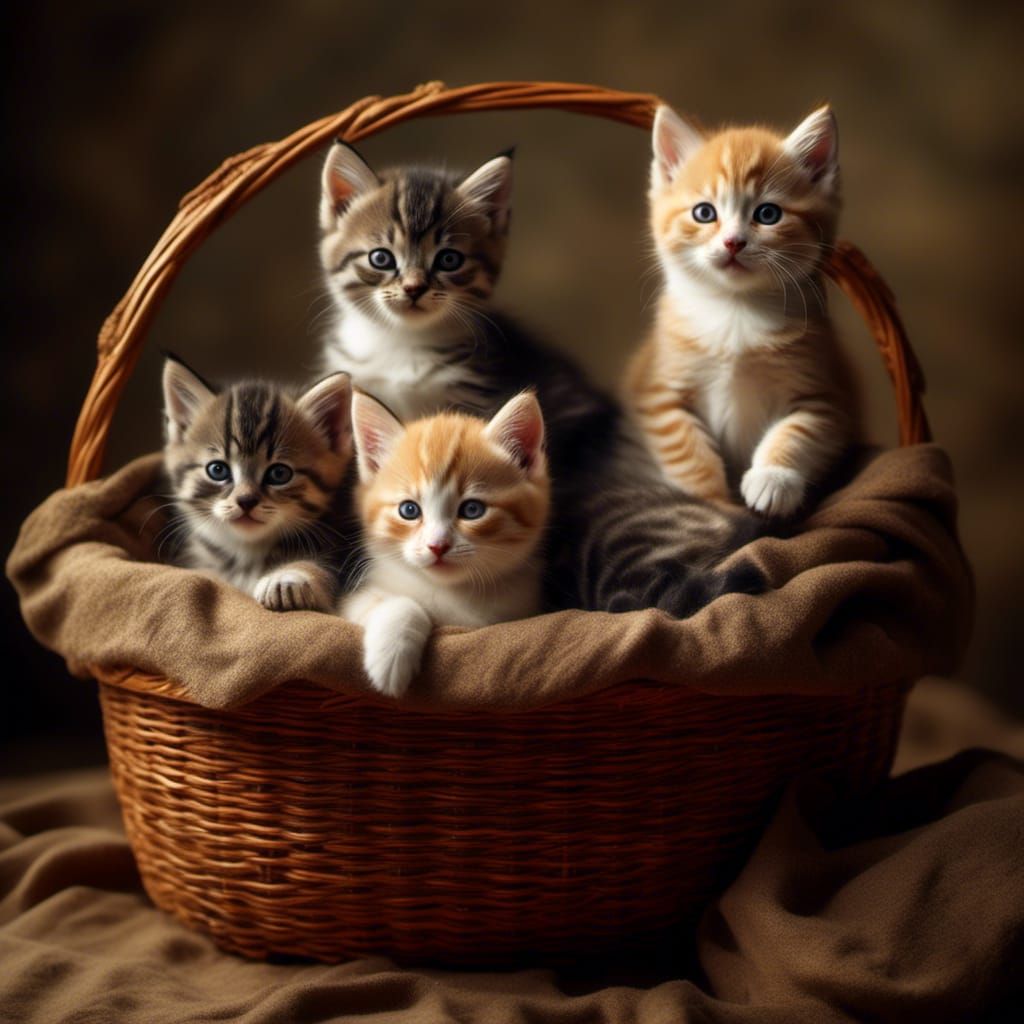 Promotional Kitten Basket.