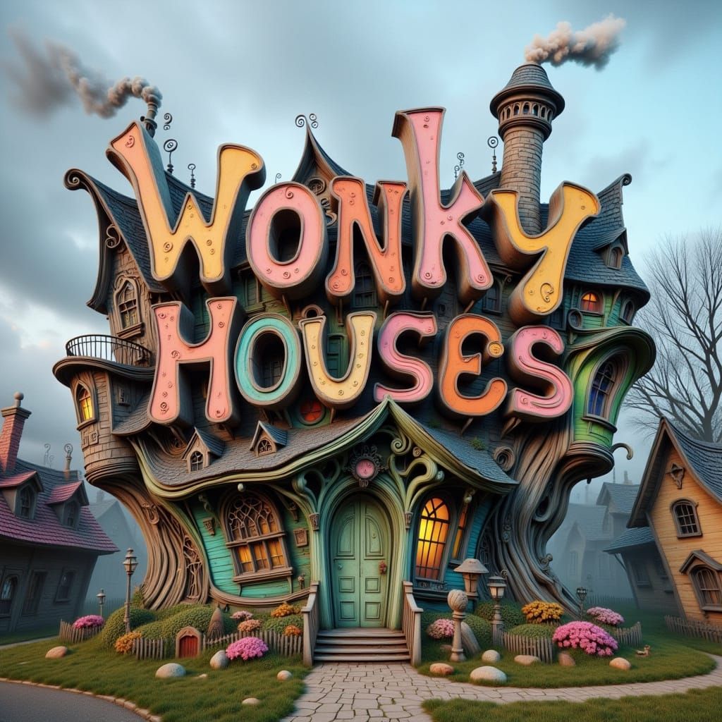 Flux LoRA -Wonky Houses-