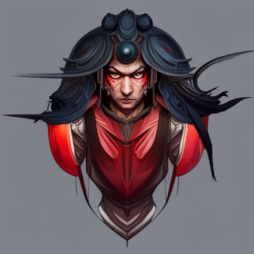 Japanese Tengu in Dark Fantasy Style