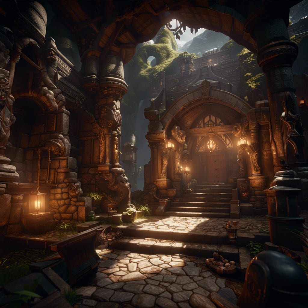 Epic Dungeons and Dragons Scene in 3D