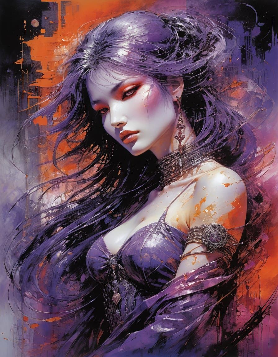 Abstract Sensuality in Complementary Colors