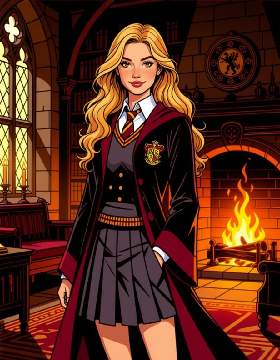 Lavender Brown in Gryffindor Common Room, Graphic Novel
