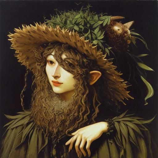 Hedgehog in Hedge Hat: Baroque Expressionist Art