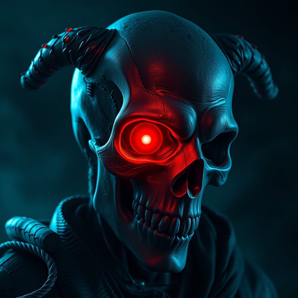 God of Death with Neon Red Eye