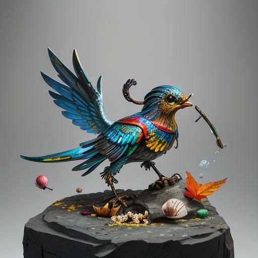 Hyperrealistic Pippi Longstocking Sculpture with Popcorn