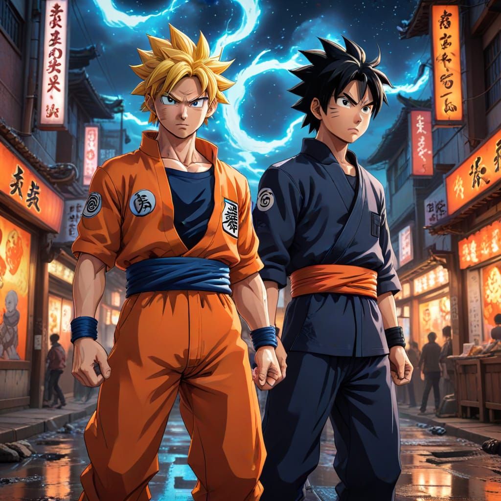 Manga-Inspired Goku and Naruto Battle in Peking China