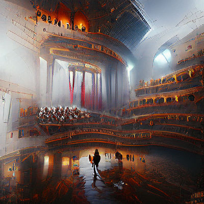 Empty Theatre Stage in Soft Light