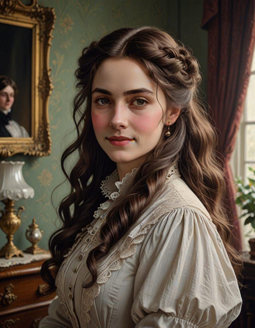 Victorian Woman in Her Room